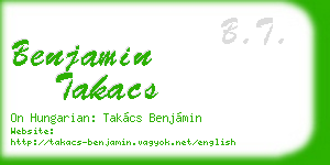 benjamin takacs business card