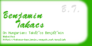 benjamin takacs business card